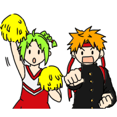 [LINEスタンプ] カラフルな少年と少女