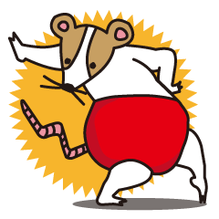 [LINEスタンプ] 赤パンねずみ