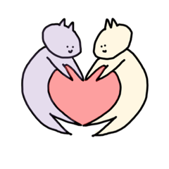 [LINEスタンプ] たくさん使える、ねこ2匹。