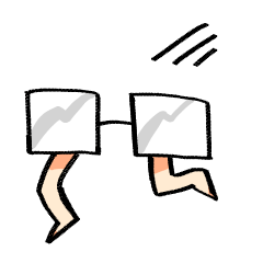[LINEスタンプ] 自走式目の透けない眼鏡
