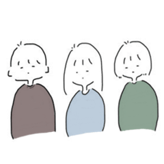 [LINEスタンプ] 無気力トリオ