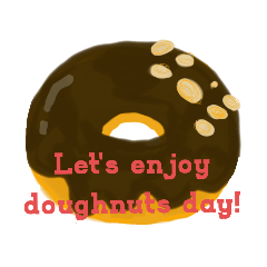 [LINEスタンプ] 大好きドーナツ。