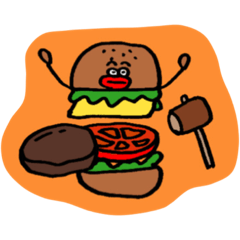 [LINEスタンプ] 自由気ままに カラフルに (食べ物) 2
