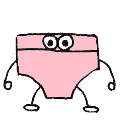 [LINEスタンプ] 桃色パンツくん