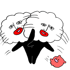 [LINEスタンプ] 雲とメンダコ