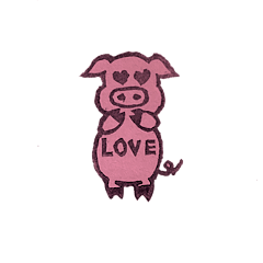 [LINEスタンプ] 消しゴムハンコのブーちゃん