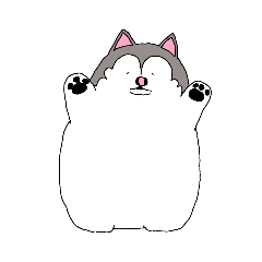 [LINEスタンプ] 太っちょハスキー②