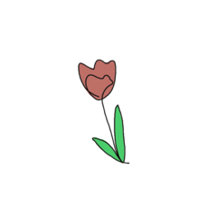 [LINEスタンプ] 大人なチューリップ