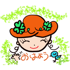 [LINEスタンプ] 幸せを運んでくれる女の子の日常スタンプ
