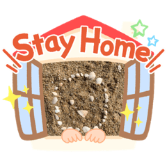 [LINEスタンプ] にこ貝スタンプ♡StayHome！