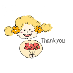 [LINEスタンプ] くるくるちゃんの日常