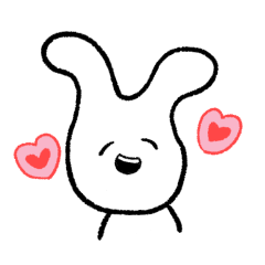 [LINEスタンプ] 無口うさとギョウザくん