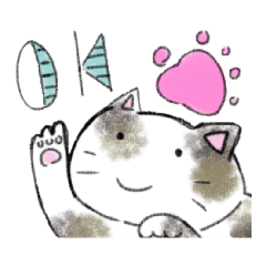 [LINEスタンプ] 三毛猫 みいちゃん