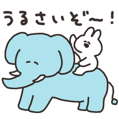 [LINEスタンプ] だじゃれを話すうさちゃん