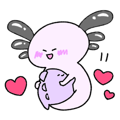 [LINEスタンプ] 可愛いウーパーのクロンちゃん