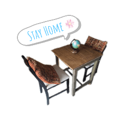 [LINEスタンプ] Stayhome but feel like traveling