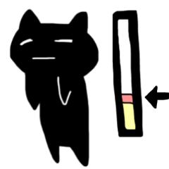 [LINEスタンプ] クロねこ