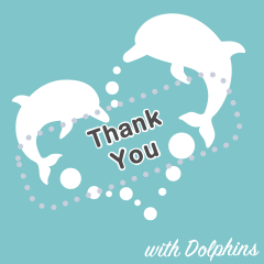 [LINEスタンプ] with Dolphins <message>の画像（メイン）