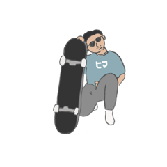 [LINEスタンプ] スケボーboy