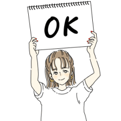 [LINEスタンプ] スタンプ1 - girl -