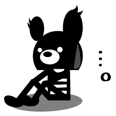 [LINEスタンプ] 黒いくまちゃんの日常