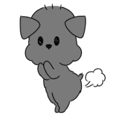 [LINEスタンプ] ミニチュアシュナウザーのあずちゃん