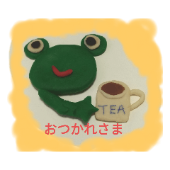 [LINEスタンプ] ねんどのカエルの日常