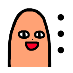 [LINEスタンプ] ずっと笑ってる指のスタンプ