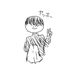 [LINEスタンプ] ふざけたしろホスタンプ