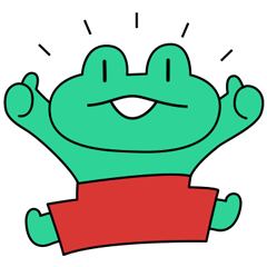 [LINEスタンプ] 赤いズボンのカエル