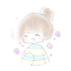 [LINEスタンプ] ゆるふわ女の子[お団子]