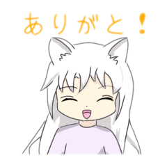 [LINEスタンプ] 猫 擬人化