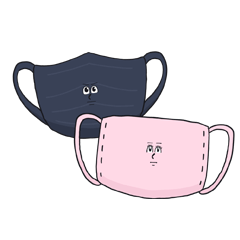 [LINEスタンプ] マスクのマス子・マス太【打倒コロナ編】