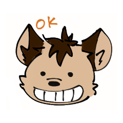 [LINEスタンプ] 表情がコロコロ変わるハイエナ