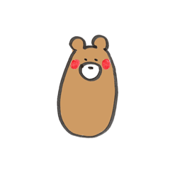 [LINEスタンプ] かきくけこぐま^_^