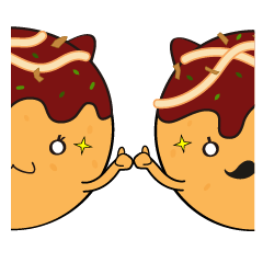 [LINEスタンプ] 猫耳たこ焼き