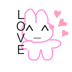 [LINEスタンプ] うさぎちゃん^_^