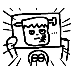 [LINEスタンプ] やる気のない輩が画用紙で誇示する。