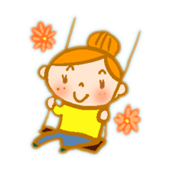 [LINEスタンプ] りえちゃんのかわいい日常