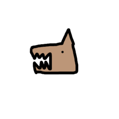 [LINEスタンプ] 無表情オオカミ
