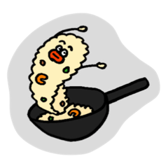 [LINEスタンプ] 自由気ままに カラフルに (食べ物)5
