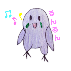 [LINEスタンプ] 黄緑インコさんと薄紫インコさん