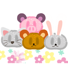 [LINEスタンプ] ふわりどうぶつ