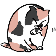 [LINEスタンプ] ふとった猫