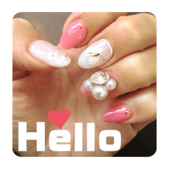 [LINEスタンプ] My hand nail