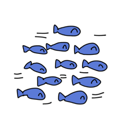 [LINEスタンプ] わきあいあい（いきもの）
