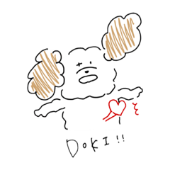 [LINEスタンプ] ちょっと大きいトイプードル