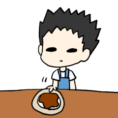 [LINEスタンプ] カレー屋さんのおやじ