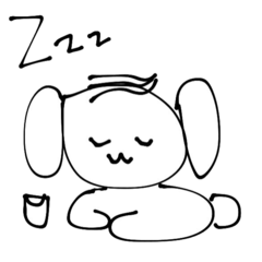 [LINEスタンプ] 三本の毛、けけいぬ