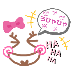 [LINEスタンプ] ピンクりぼん顔文字ふきだし